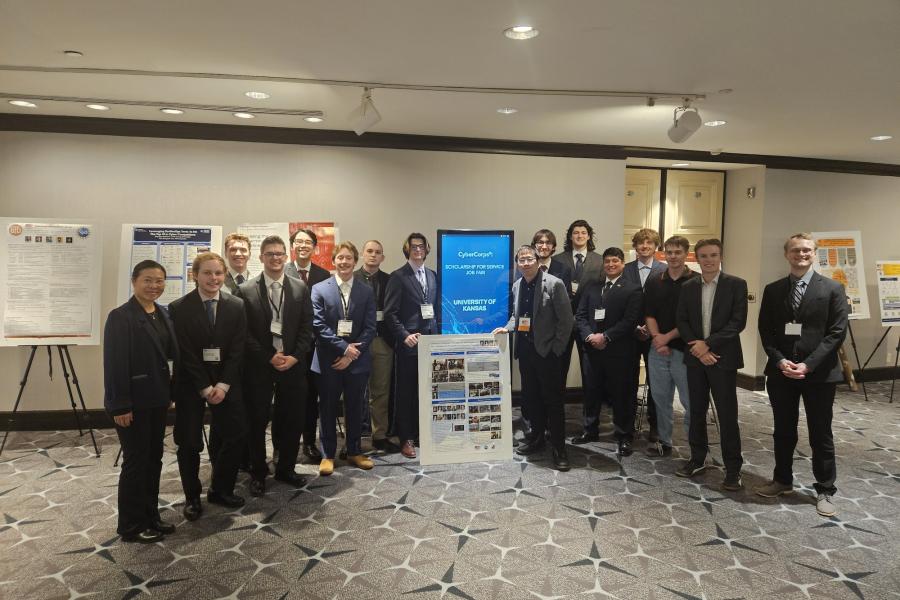 KU's cohort at the Federal CyberCorps Scholarship for Services job fair in Washington, D.C.