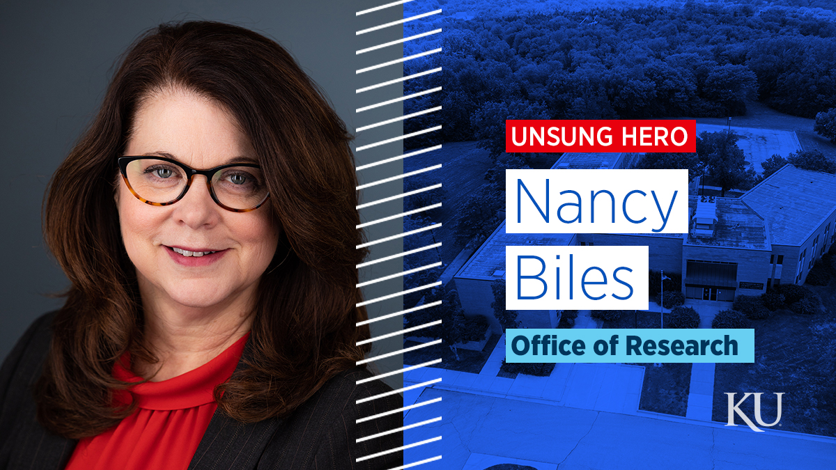 "Unsung Hero. Nancy Biles. Office of Research."