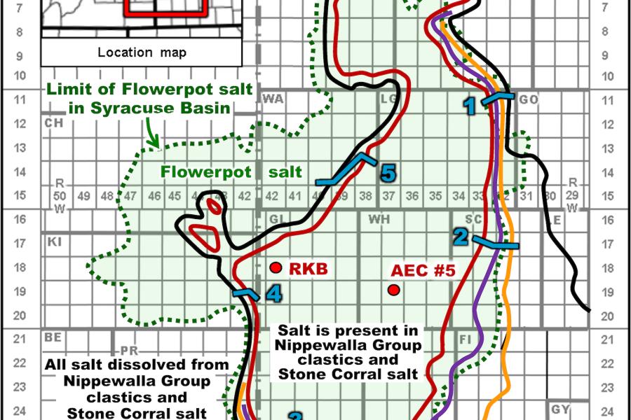 Halo of salt dissolution around perimeter of the Syracuse basin