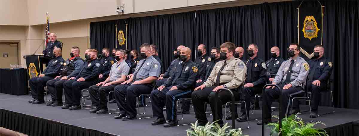 The 276th graduation class of the Kansas Law Enforcement Training Center.