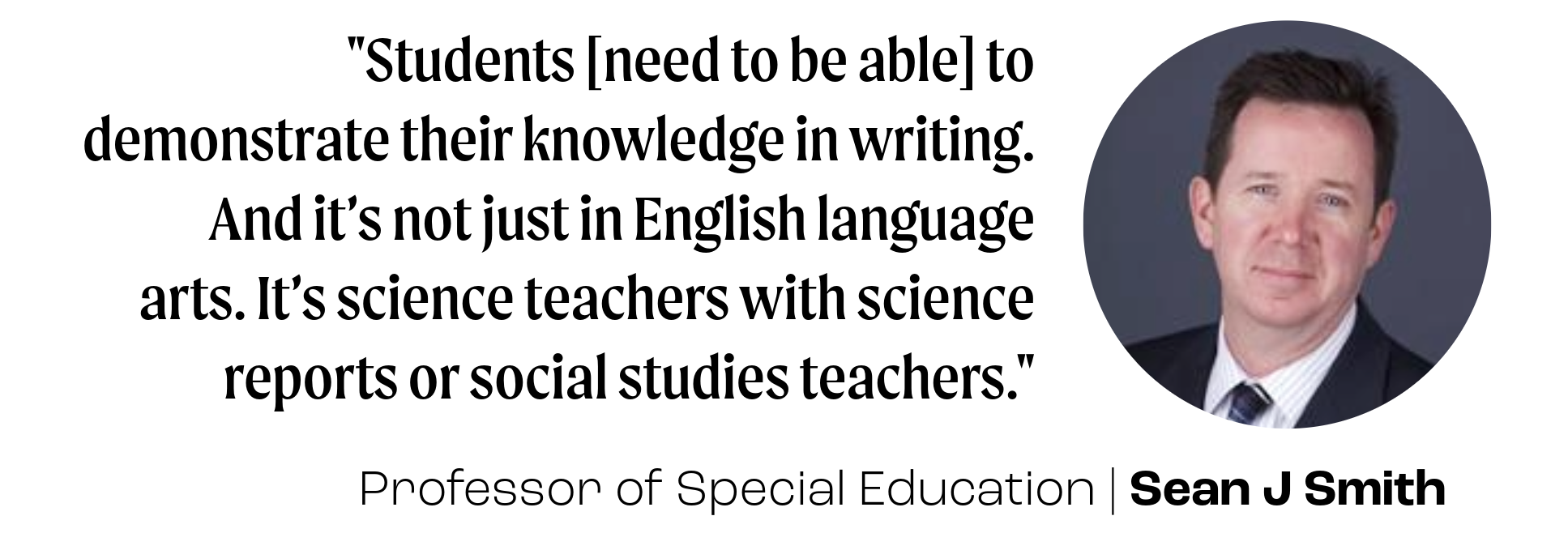 Professor of Special Education, Sean J Smith