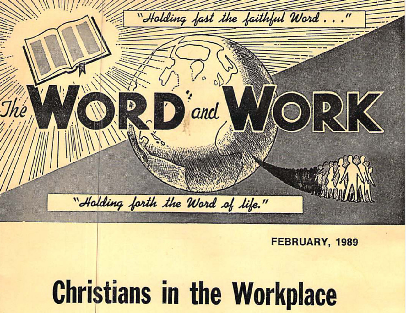 Word and Work is a religious monthly journal founded in 1908 that is affiliated with Churches of Christ.
