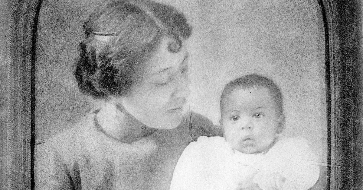 Image: Langston Hughes as a baby in 1901, held by his mother Caroline (Carrie) Mercer Langston. Credit: Unknown photographer, courtesy Beinecke Rare Book and Manuscript Library, Yale University
