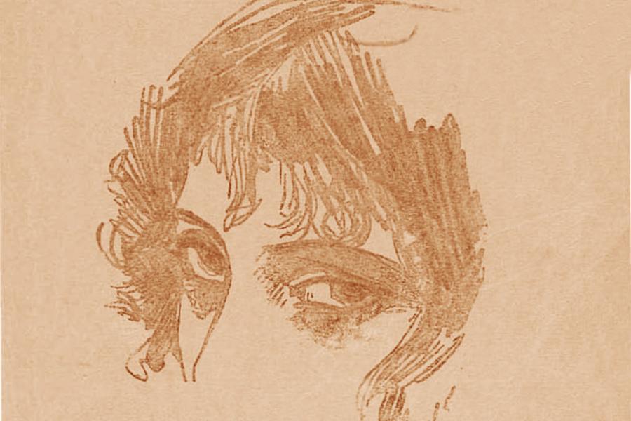 Drawing of Raquel Meller, from the cover of her husband Enrique Gómez Carrillo’s book about her. Credit: Bibliotecha Digital Hispánica