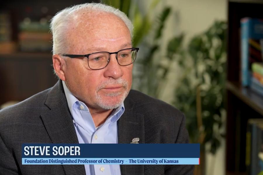 Screenshot of Dr. Soper during a talking head interview with identifying text below