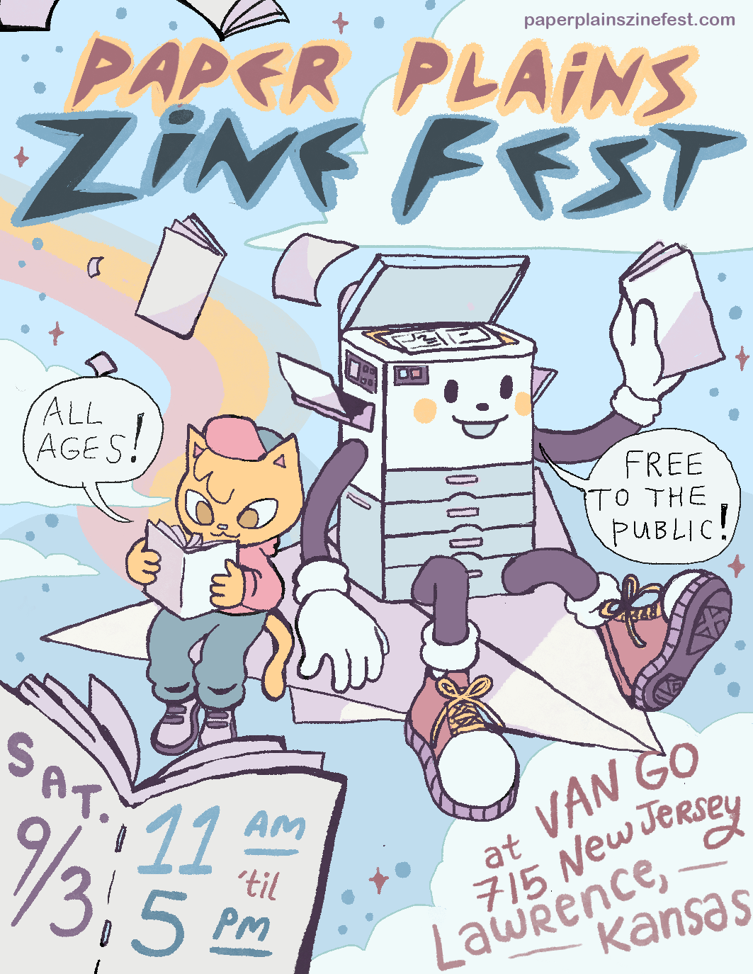 Paper Plains Zine Fest Poster