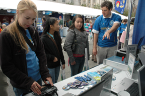 Attendees at the expo