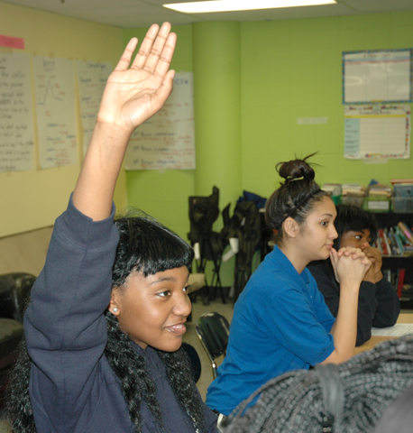 An active participant at the KIPP middle school in Kansas City, Mo.