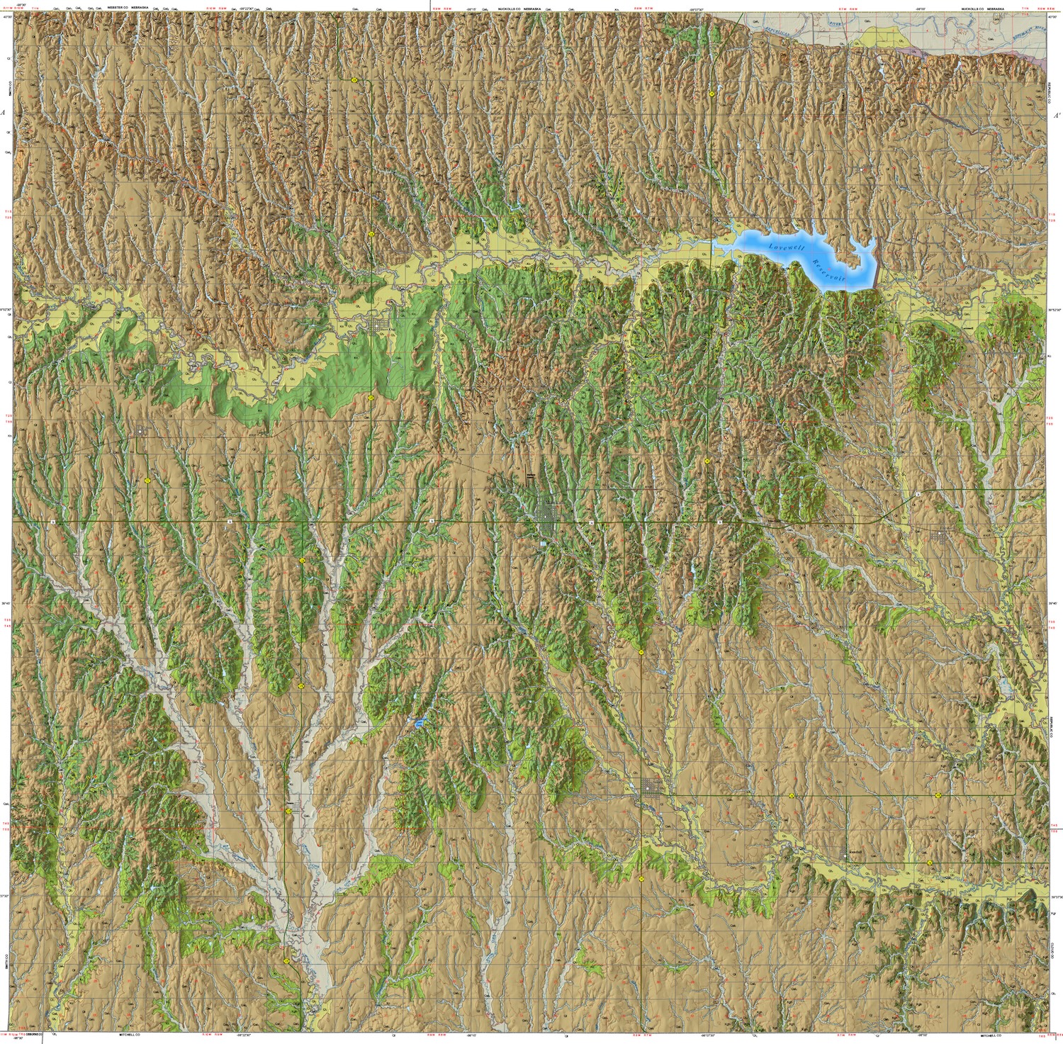 Surficial geology of Jewell County, Kansas