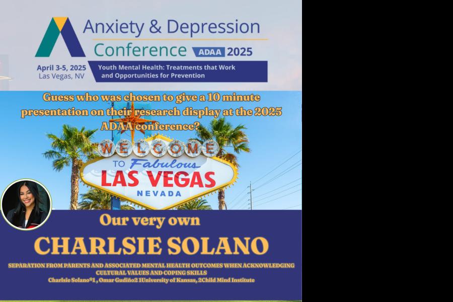 Charlsie Solano gives 10-minute presentation at the 2025 Anxiety and Depression Conference.