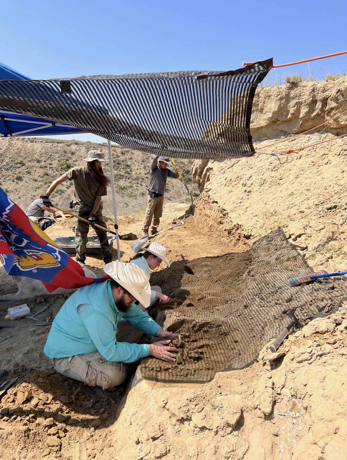 The KU excavation crew at work. Credit: David Burnham