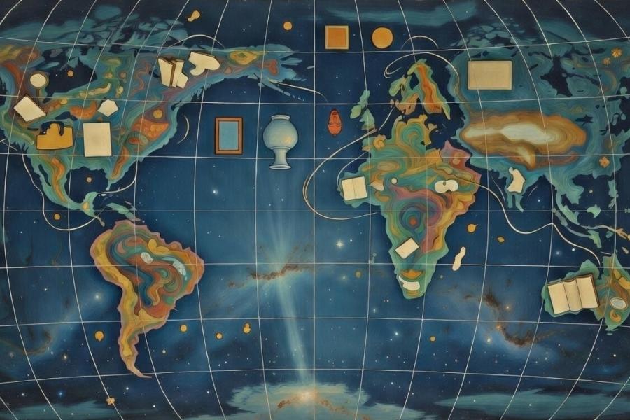 World map illustration