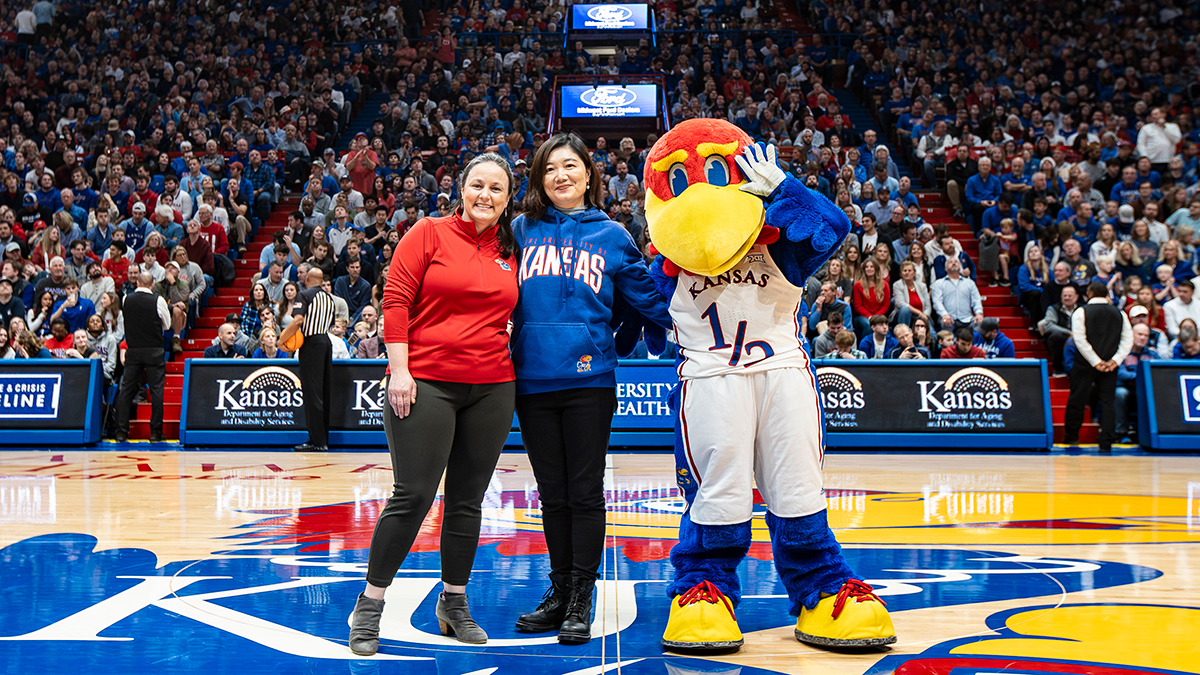 KU faculty recognized for research excellence at KU Athletics events