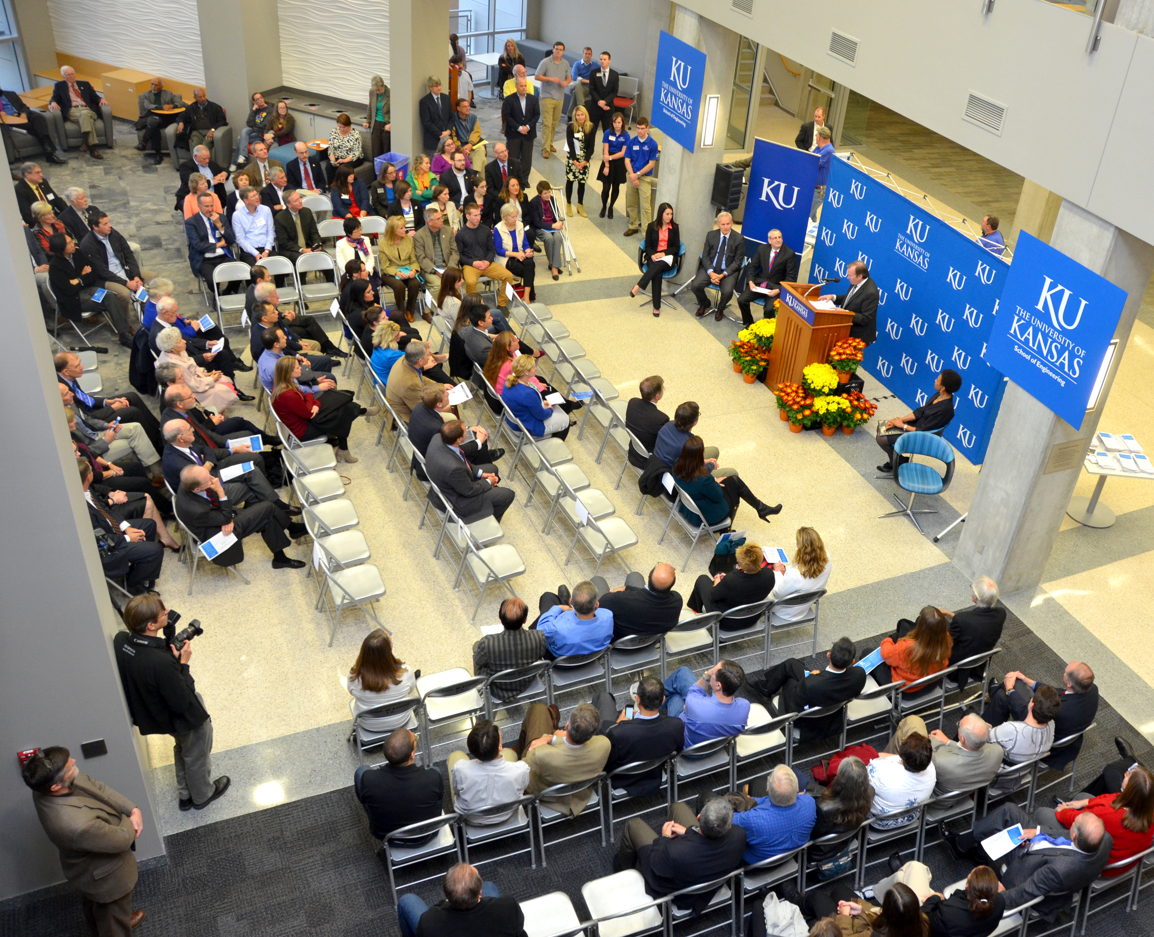 Overhead view of the LEEP2 dedication ceremony