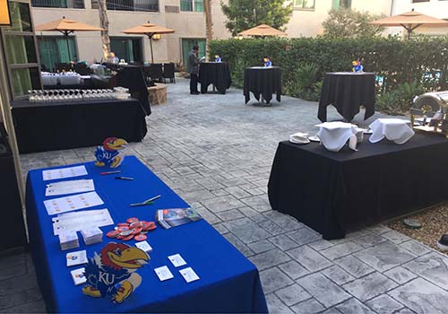 The cohort joined local KU alumni Saturday evening for a Jayhawk Reception