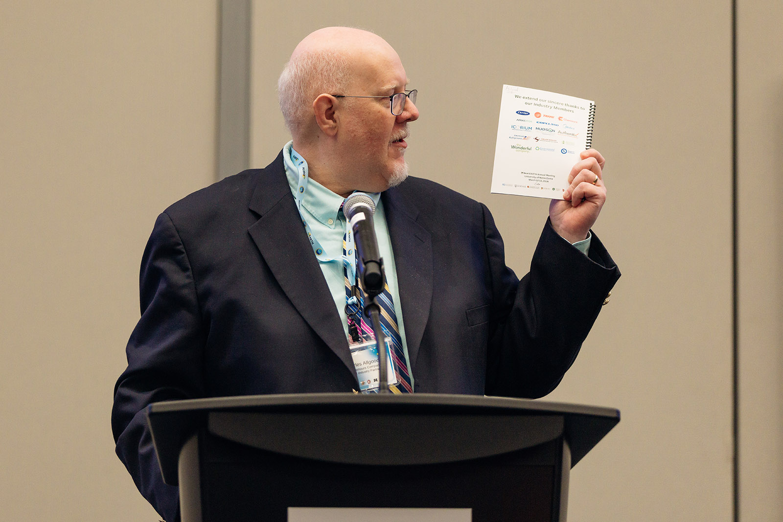 Chuck Allgood at a podium