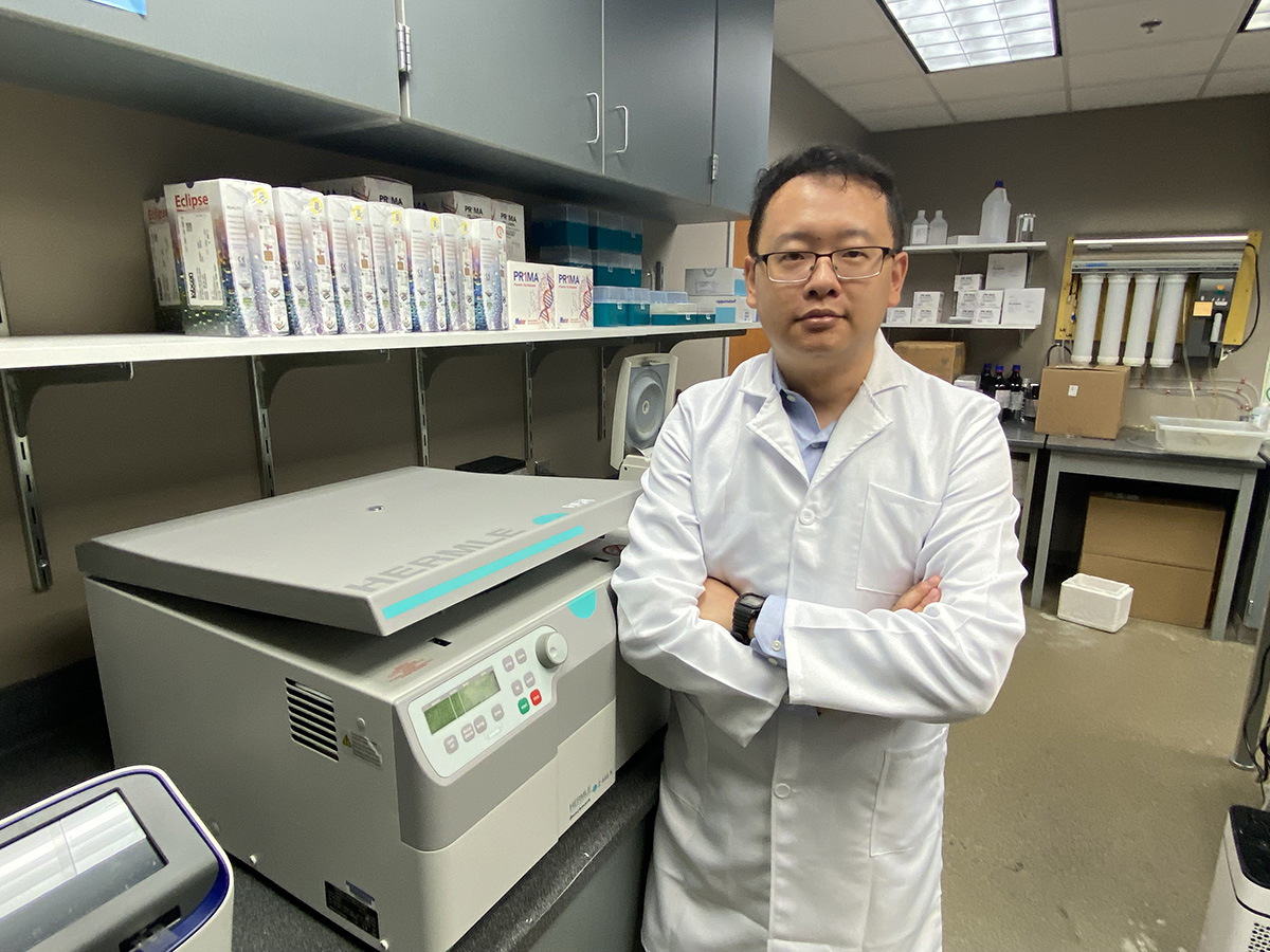 Jingxin Wang, assistant professor of medicinal chemistry at KU