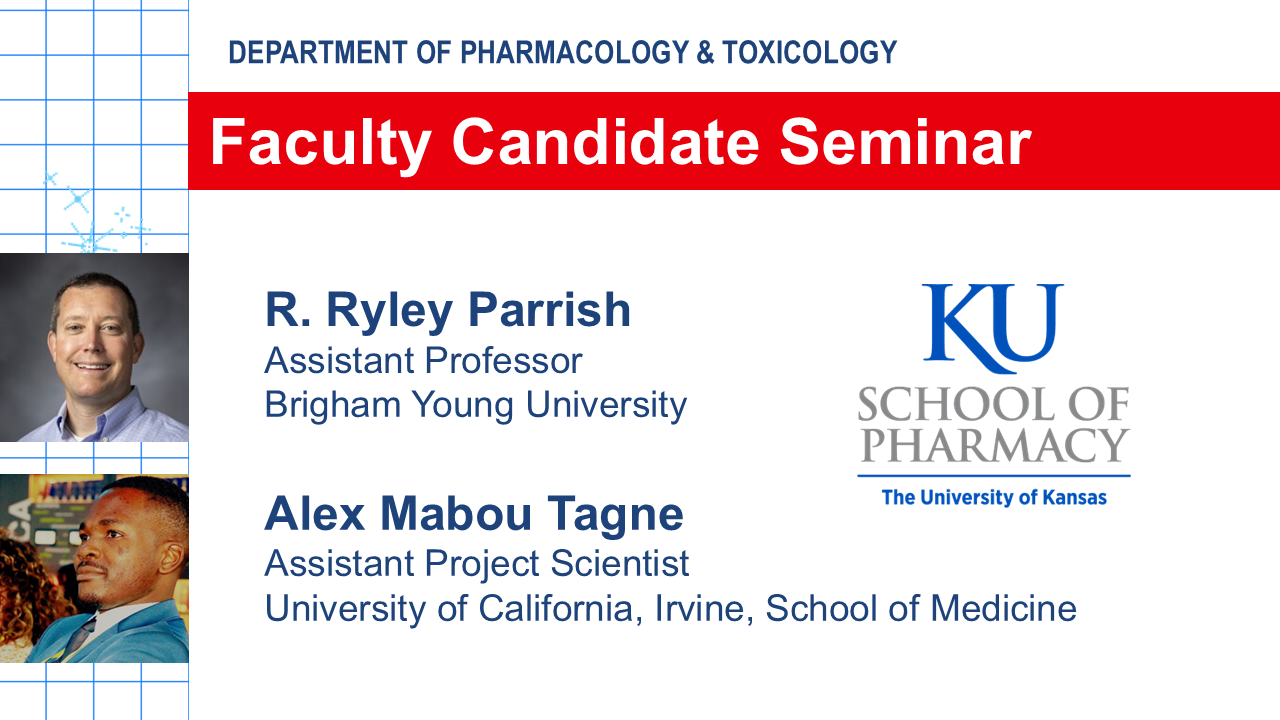 R. Ryley Parrish and Alex Mabou Tagne will present Faculty Candidate Seminars in November.