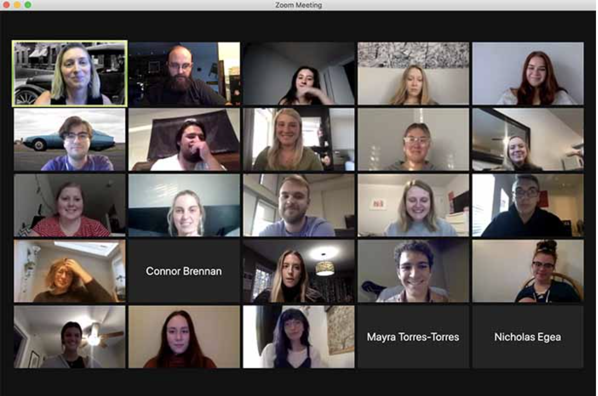 Teri Finneman's journalism history class meets online