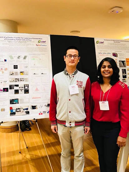 Dr. Cong Kong, visiting scholar from China, and Charuni Amarasekara at the ACS MWRM poster session.