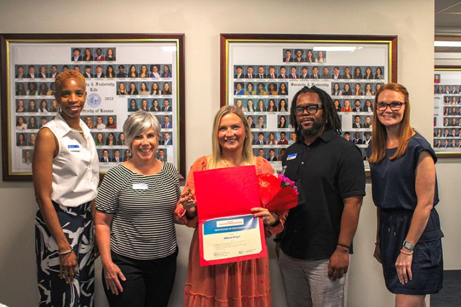 Left to Right: Tammara Durham, Jennifer Wamelink, Allison Engel, Kevin Joseph, Kari Murphy