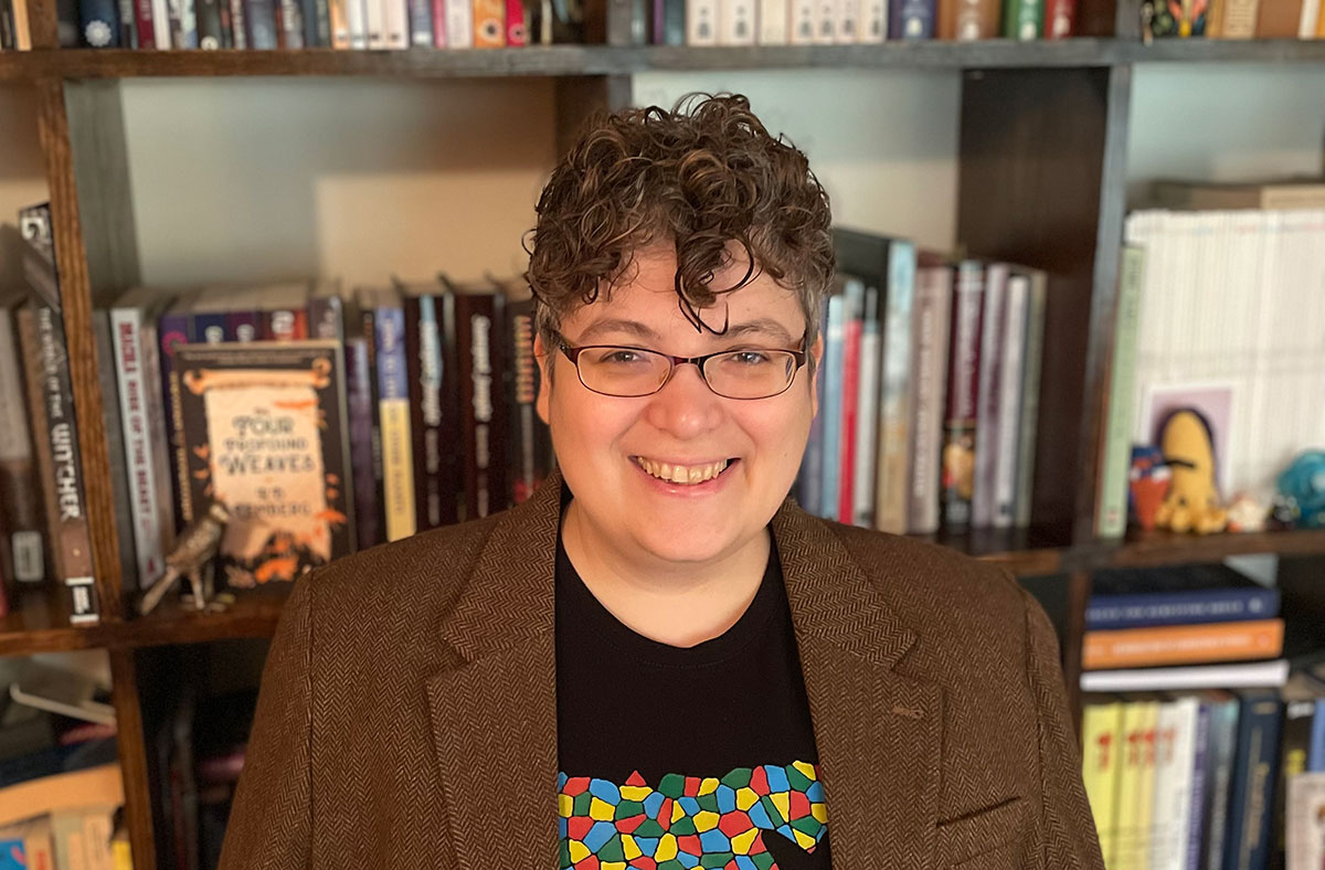 Renee Perelmutter’s latest book under the pseudonym R.B. Lemberg, “The Four Profound Weaves,” is a finalist for a Nebula and other writing awards this spring.