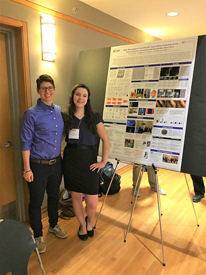 Dr. Bethany Gross and Eva Mohr at the poster session.
