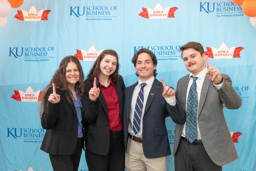 Left to Right: left to right: Abigail Enderson, Lauren Schwepker, Andrew Wania and Tucker Knipp.