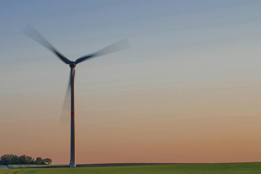 wind turbine in field