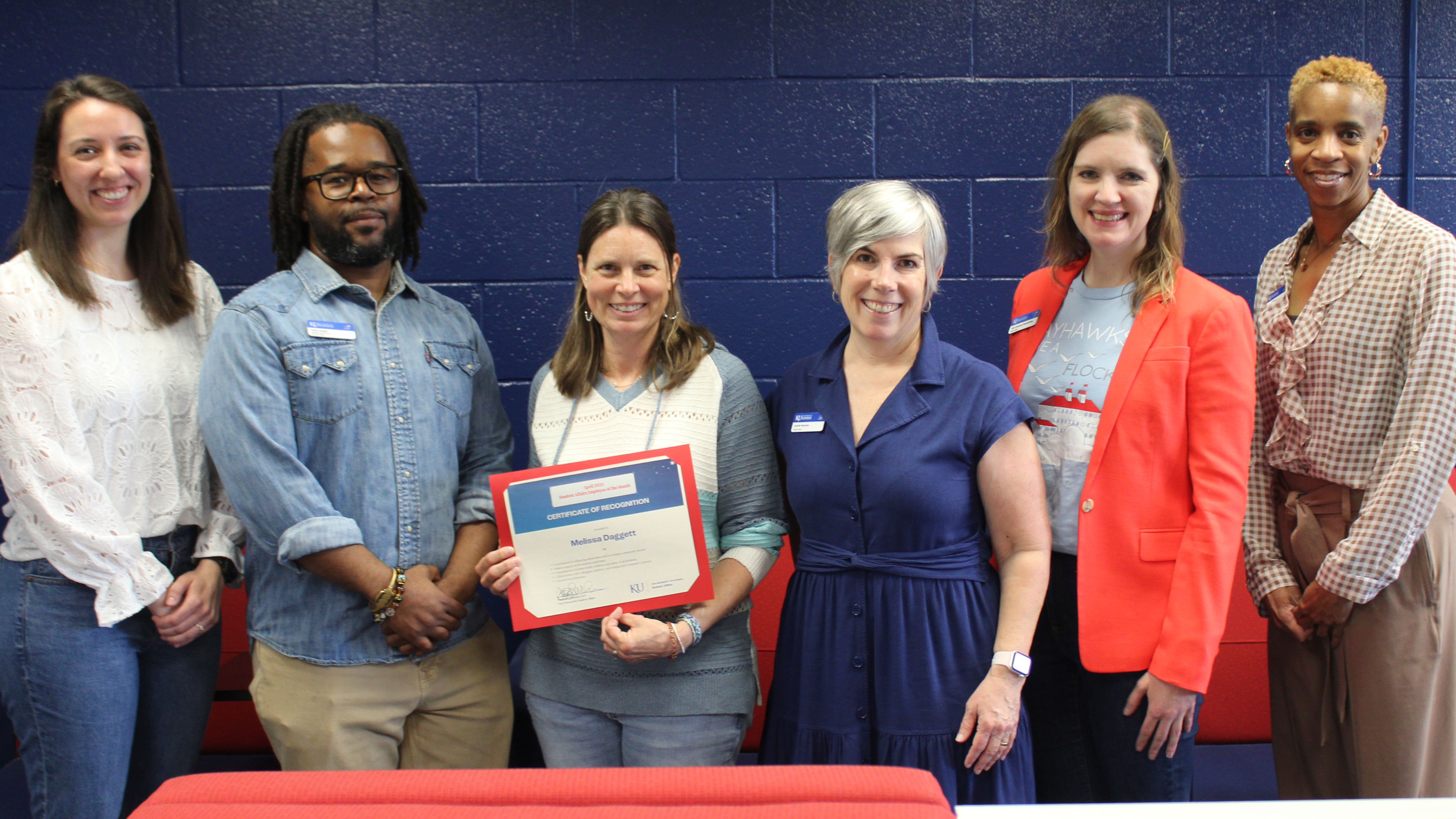 Left to Right: Rachel Auten, Kevin Joseph, Melissa Daggett, Jennifer Wamelink, Katie Treadwell, Tammara Durham