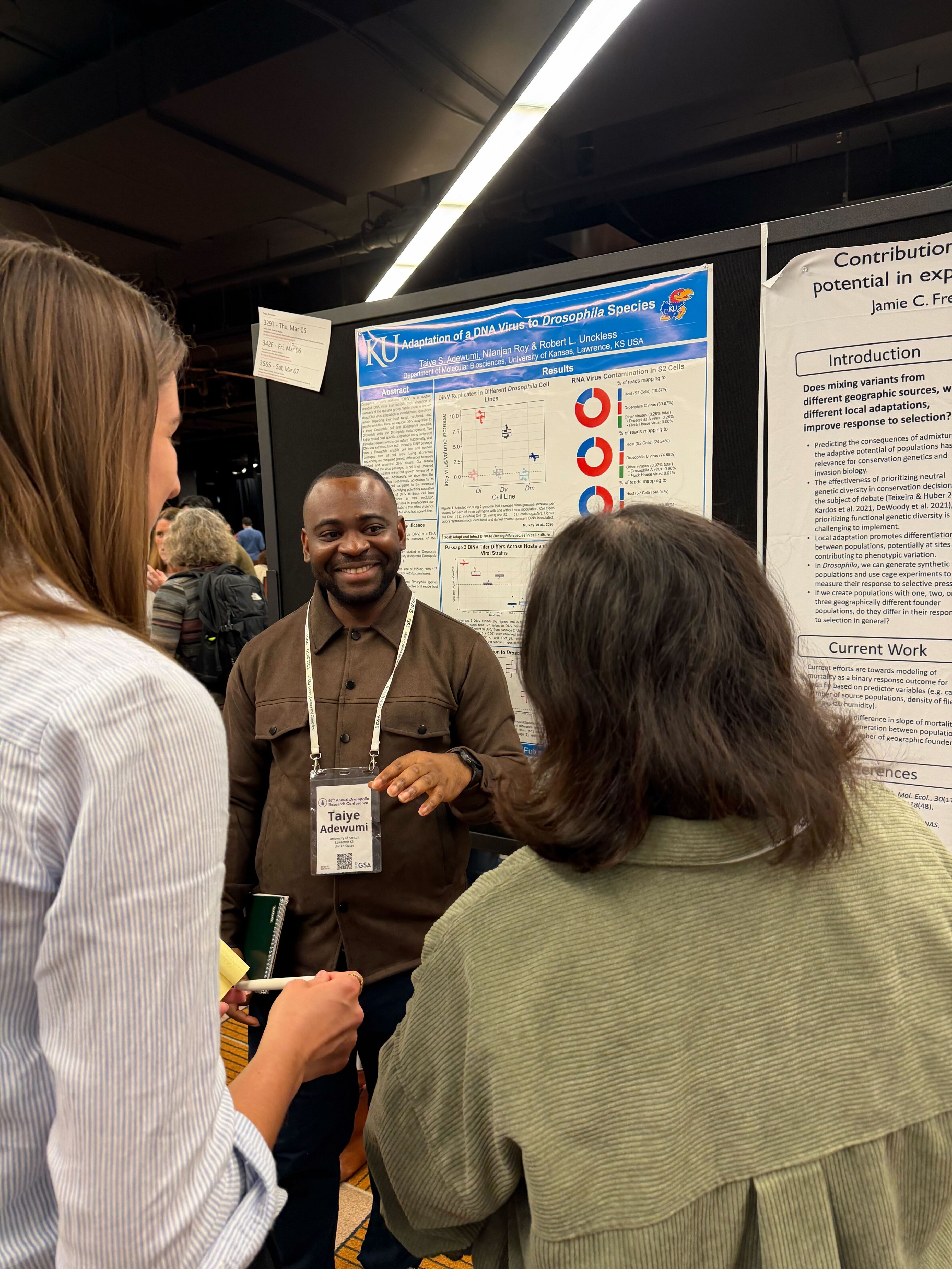 Taiye Adewumi presents his poster at Dros26