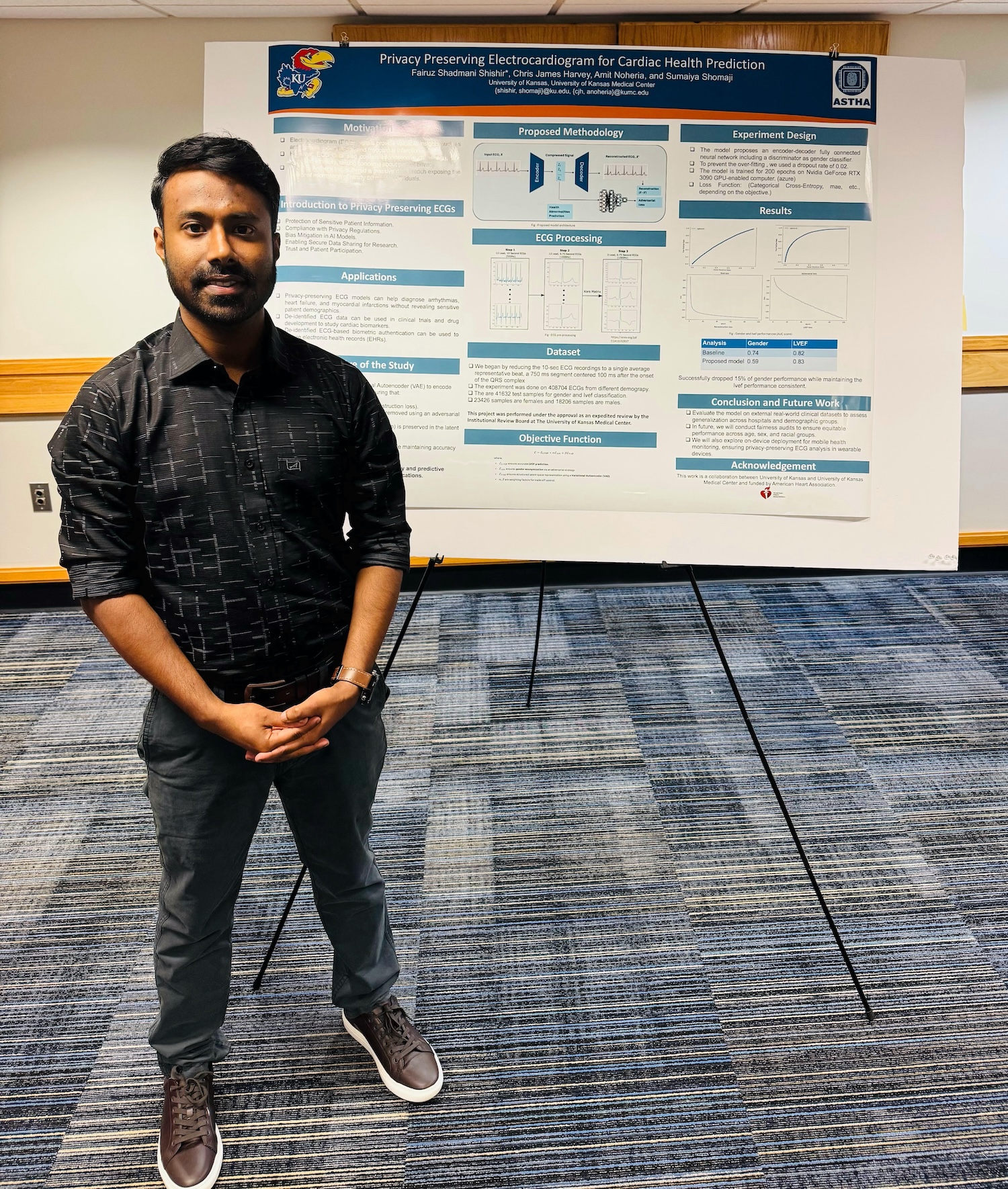 Fairuz Shadmani Shishir presenting his research at a recent conference.