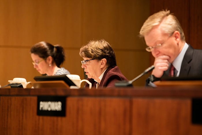 Members of the Public Company Accounting Oversight Board under the U.S. Securities and Exchange Commission conduct a budget hearing