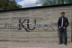 Scott Stoops, of Ottawa, is one of the students to work on the KU Field Station projects.