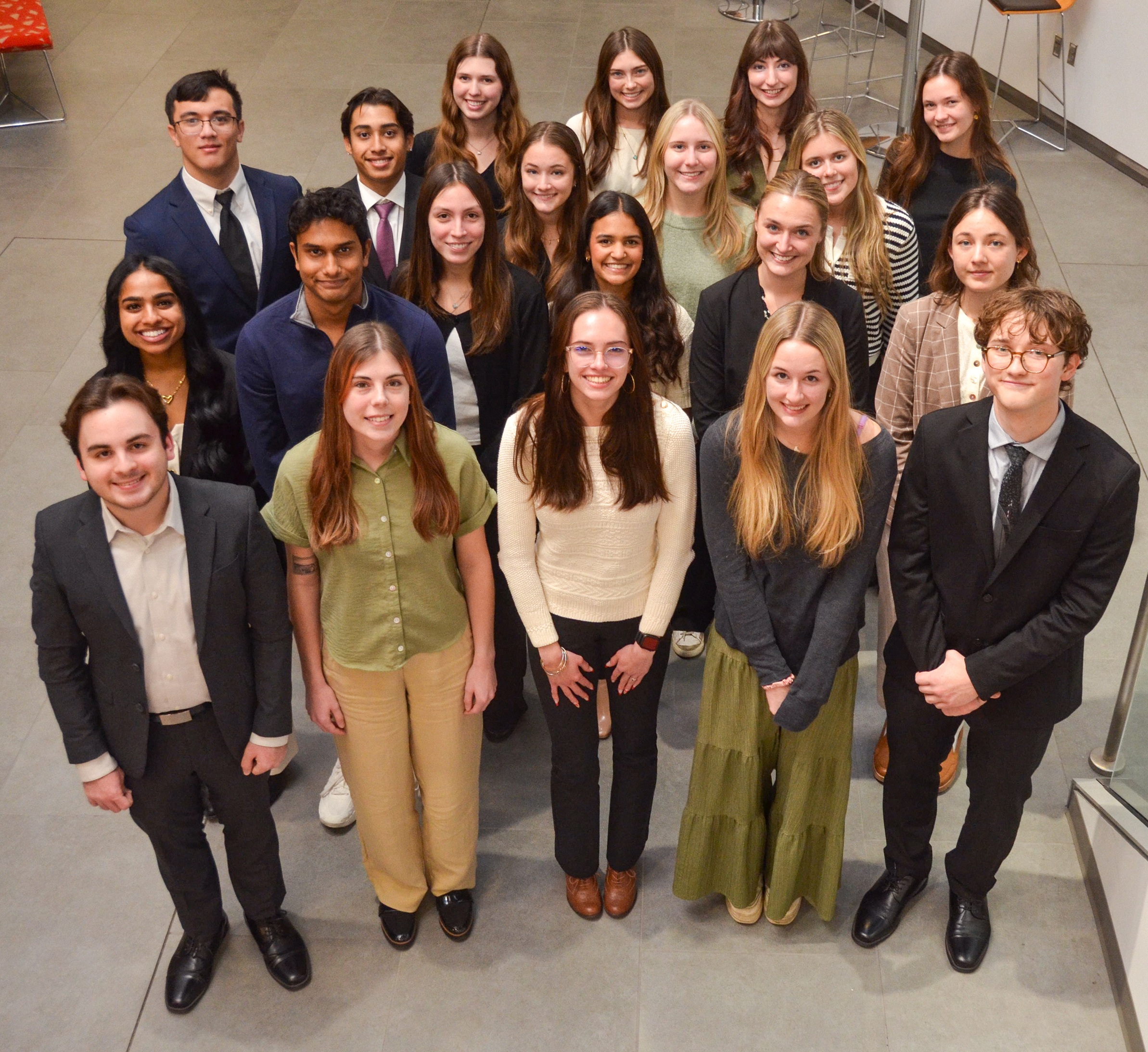 A group of KU-WISE undergraduate students stand for a photo