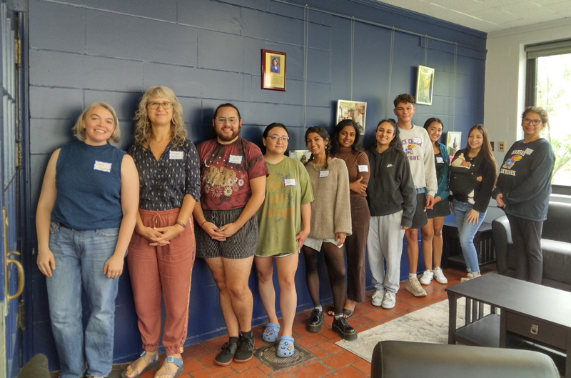 Students and faculty in the Toni Johnson Scholars program posing for a group photo