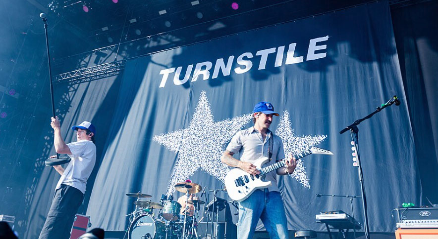 Turnstile performs at Rock am Ring in a 2023 performance in Germany. Credit: Sven Mandel, via WikiCommons, CC-BY-SA 4.0.