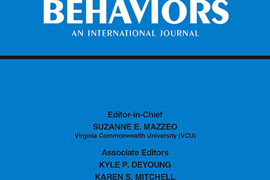 Eating Behaviors journal cover.