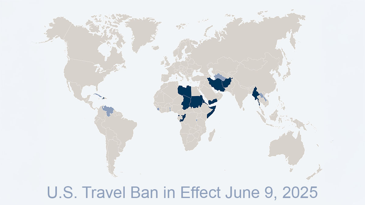 Travel Ban Countries Highlighted