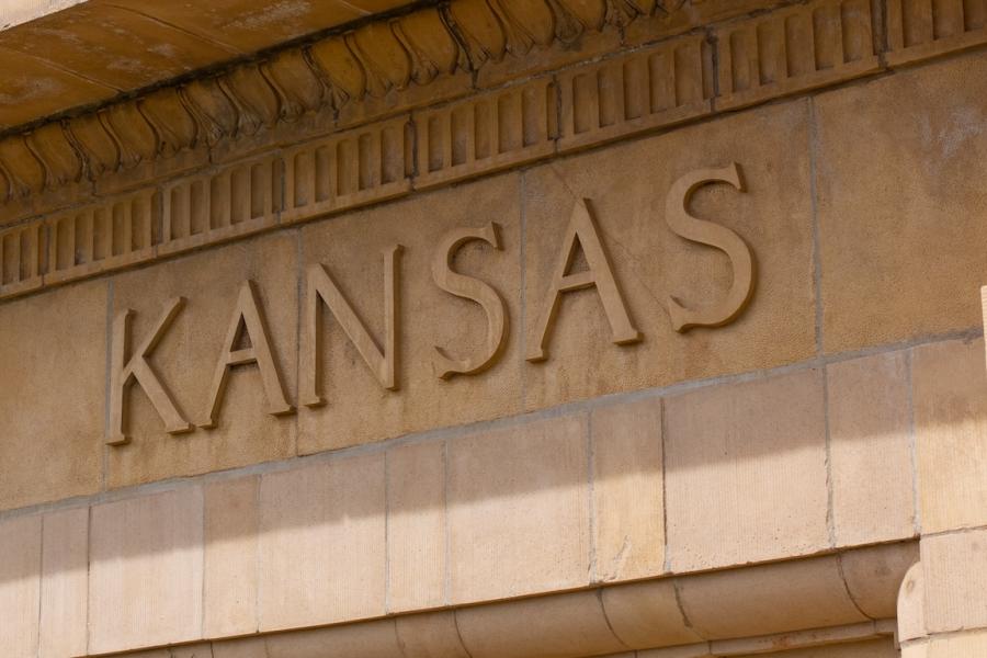 Kansas wording on lintel of Strong Hall