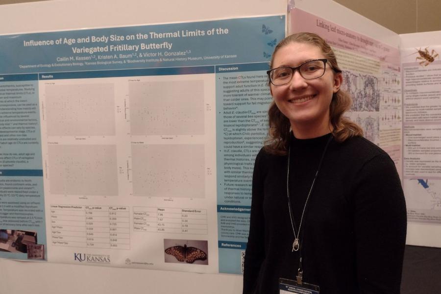 EEB Graduate Student Cailin Kessen received Best Poster Award at the Kansas Natural Resource Conference in Manhattan, Kan.