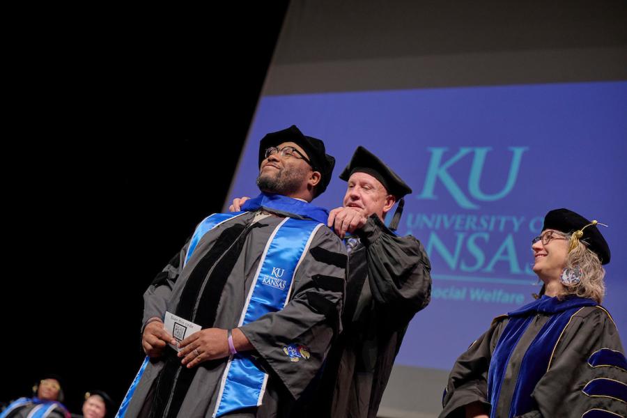 DSW hooding ceremony