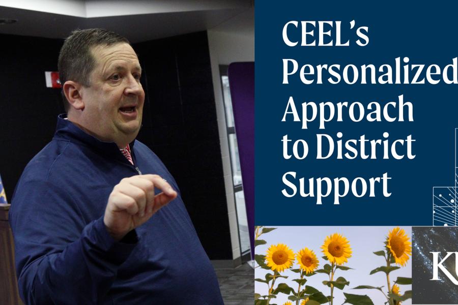 SOCIAL CARD: Image of Bart Swartz with text, CEEL’s Personalized Approach to District Support