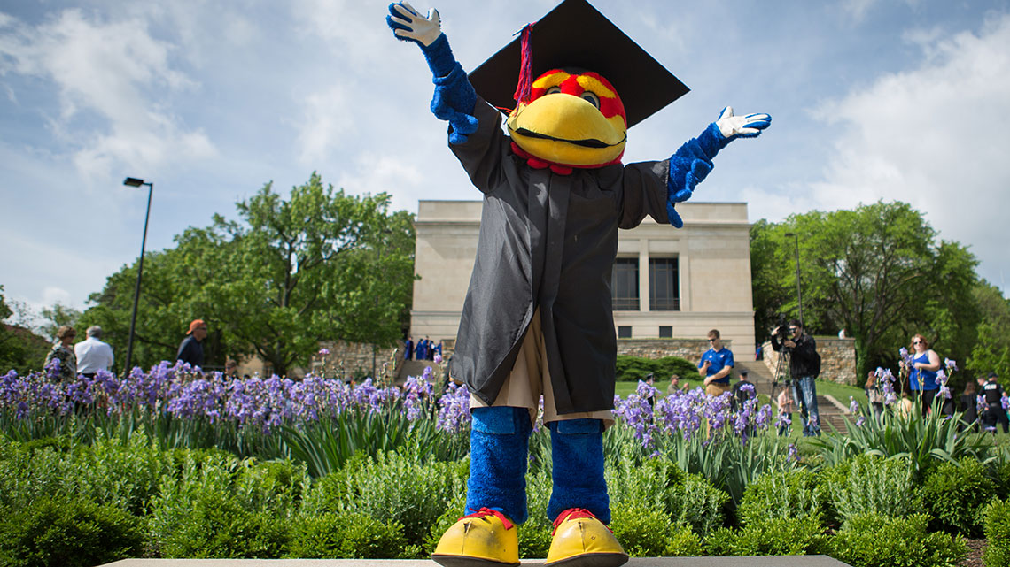 Baby Jay in cap and gown