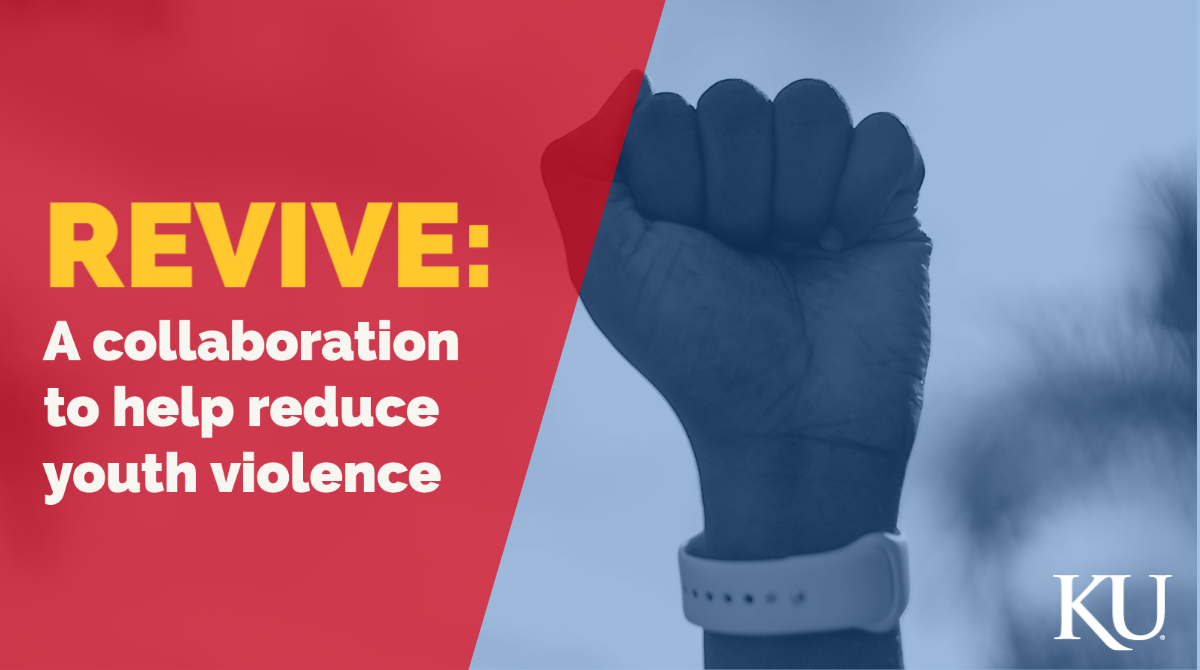 "REVIVE: A collaboration to help reduce youth violence" and a raised fist