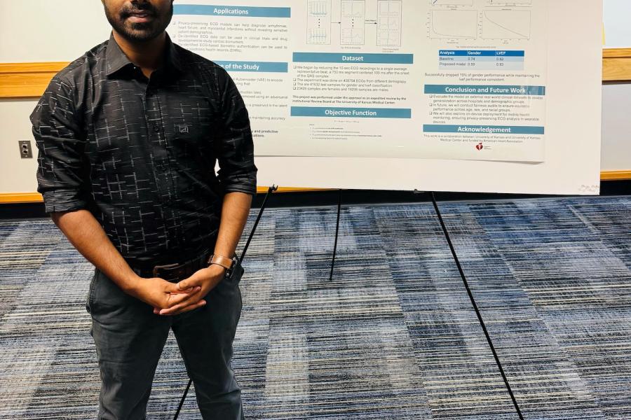 Fairuz Shadmani Shishir presenting his research at a recent conference.