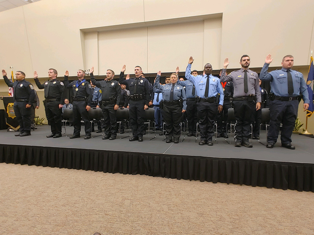 The 295th Basic Training Class of the Kansas Law Enforcement Training Center.