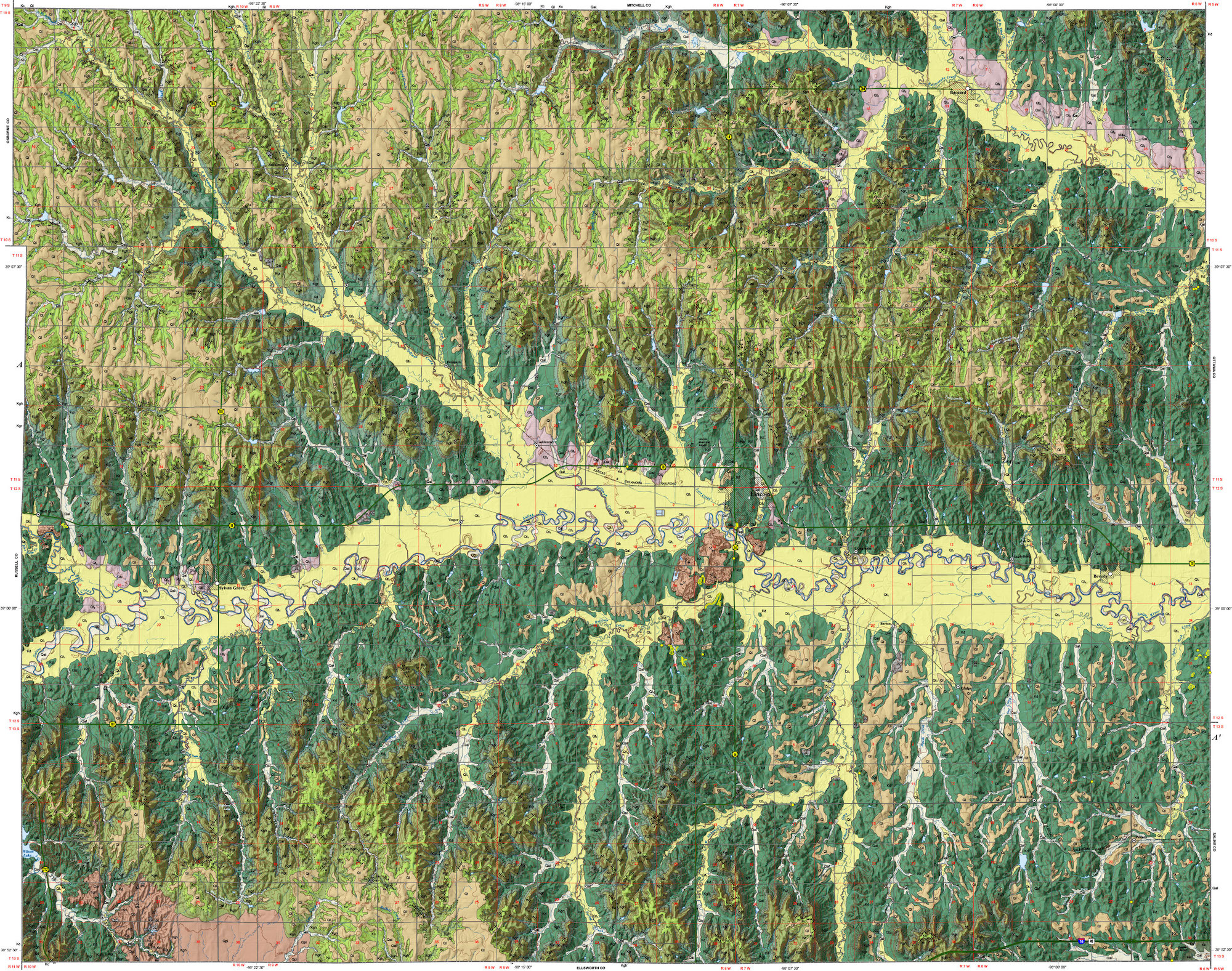 "Surficial geology of Lincoln County"