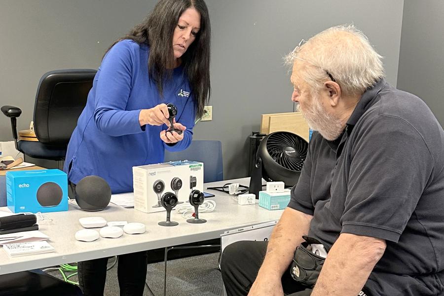 ATK staff demonstrates equipment at an ATK fair last fall. Life Span Institute