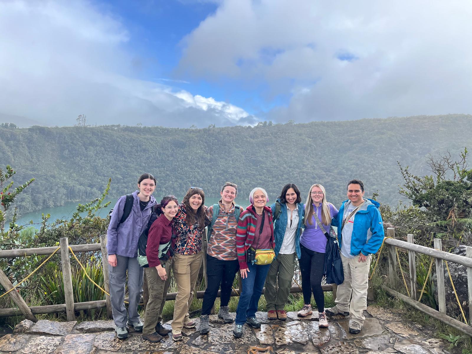 (left to right) Anna Dreusicke, Arianna Urcuyo, Mary Mitchell, Maria Losito, Dr. Deborah Smith, Haley Bates,  Hyasen Gray, Dr. Victor Gonzalez.